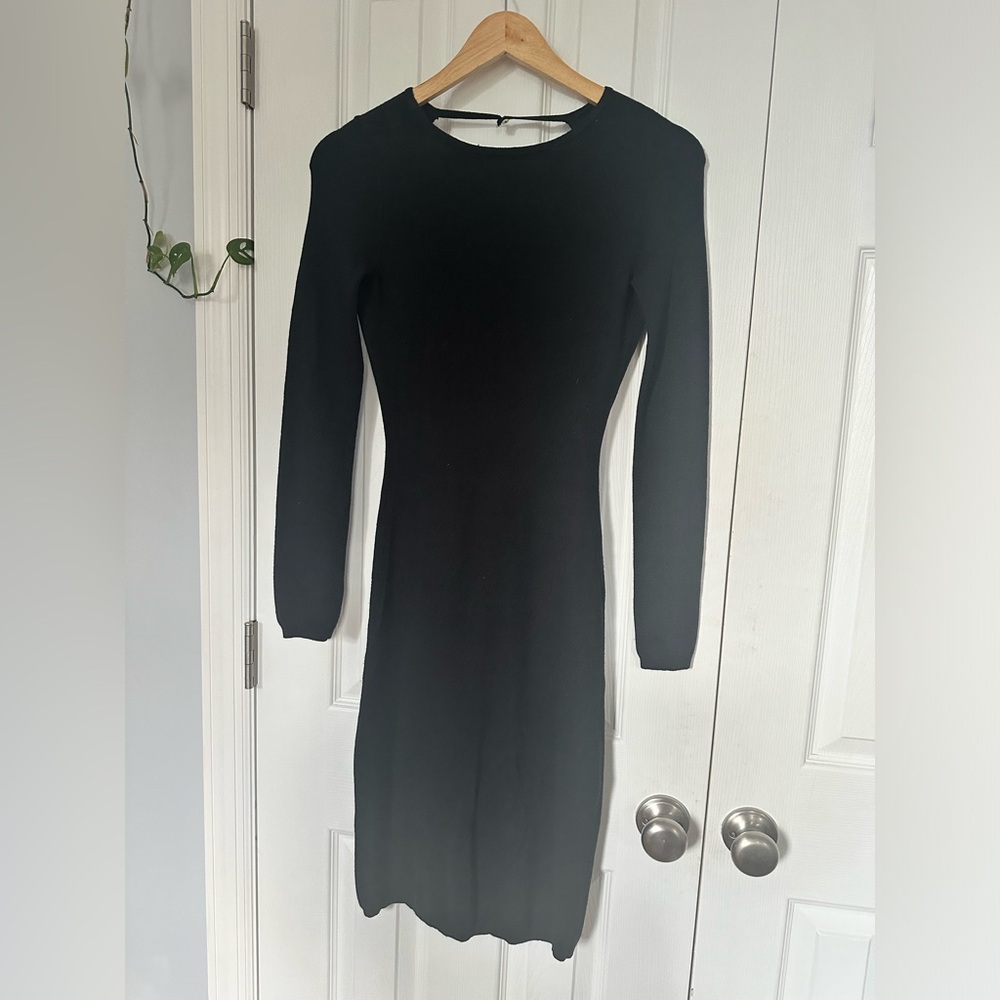 Knit Backless Bodycon Dress